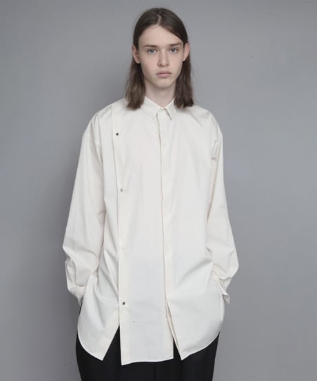 OVERSIZED METAL BUTTONED SHIRTS/IVORY