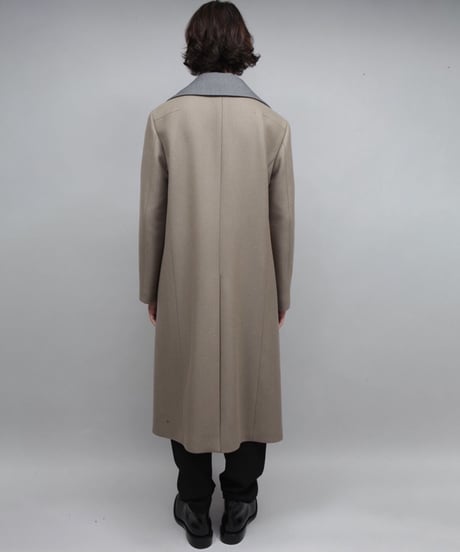 STAND COLLAR COAT/D.BEIGE