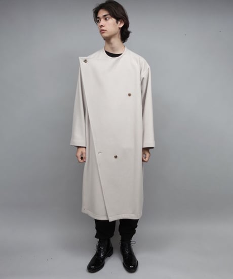 DRAPE COAT/IVORY