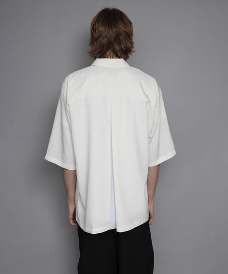 OPEN COLLAR SHIRTS WITH PLEATS/O.WHITE
