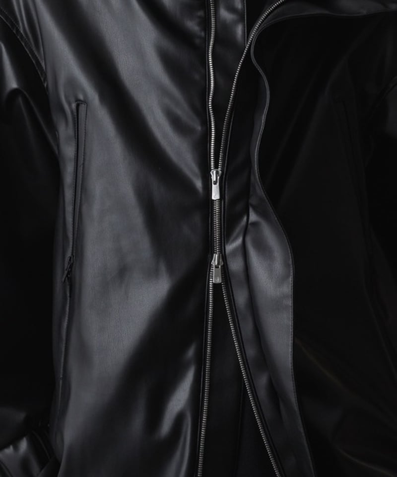 SYNTHETIC LEATHER BLOUSON/BLACK | ato AOYAMA