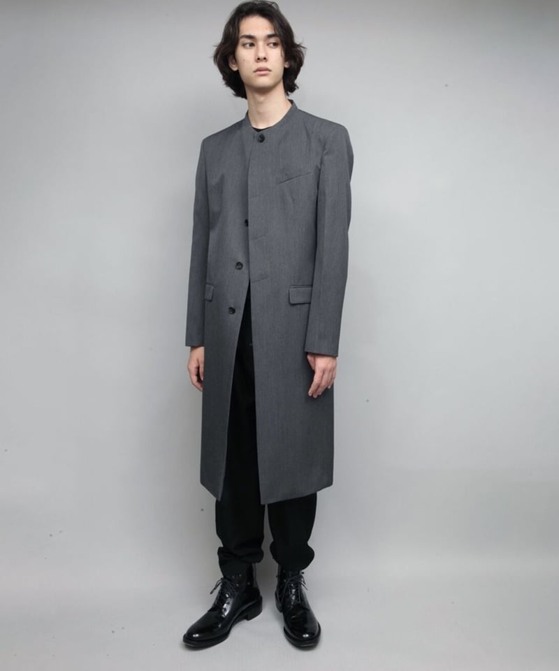 round neck coat/DARK GRAY | ato AOYAMA