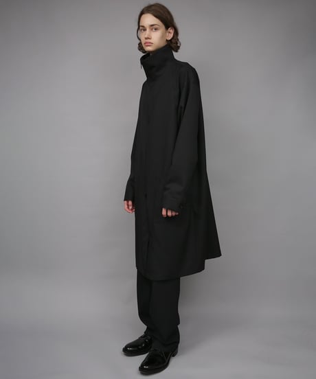 RECYCLE POLYESTER STAND COLLAR COAT