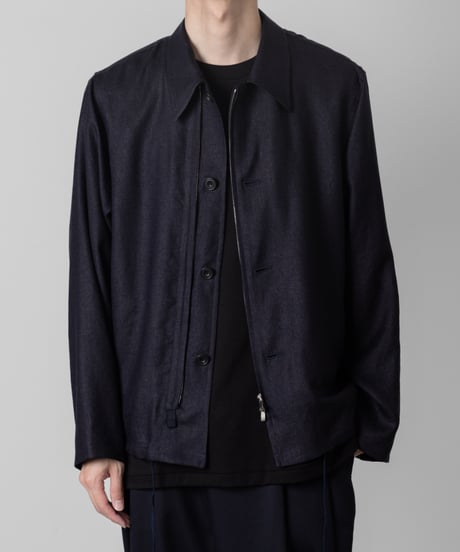 SLUB YARN SHIRTS-BLOUSON/NAVY