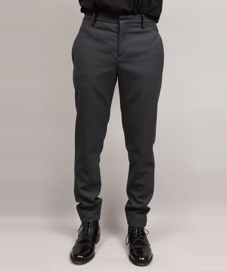 VINTAGE WOOL TAPERED PANTS/D.GRAY