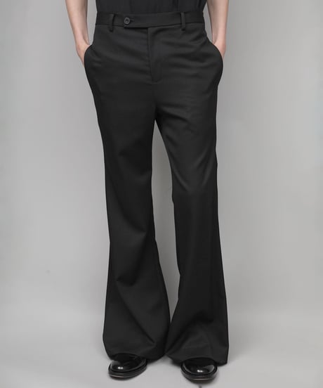 CLASSIC WOOL FLAIR PANTS/BLACK