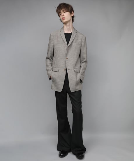 SLUB TWEED JACKET/L.BROWN