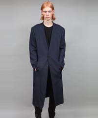 COLLARLESS COAT/NAVY