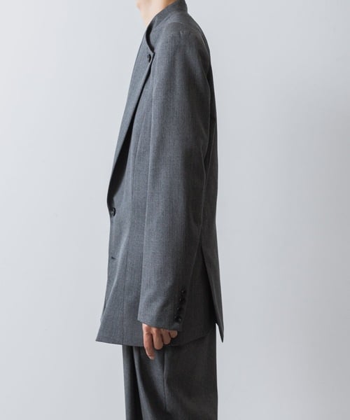 LAPEL BUTTONED JACKET/GRAY | ato AOYAMA