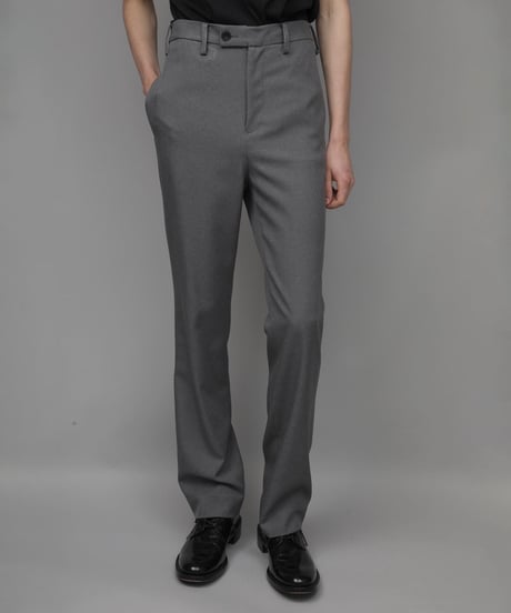 RECYCLE POLYESTER STRAIGHT PANTS / GRAY