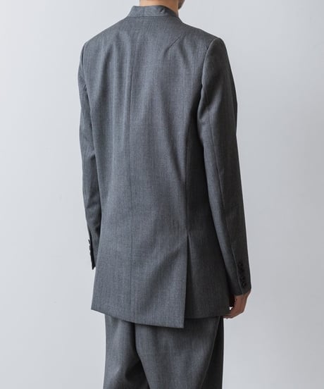 LAPEL BUTTONED JACKET/GRAY