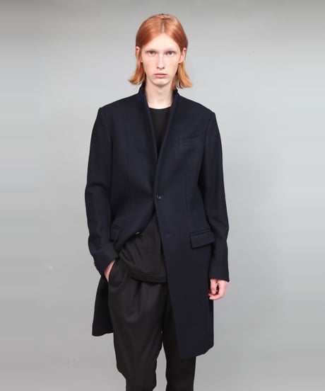 ENGLAND LAMB MELTON CHESTER COAT/NAVY