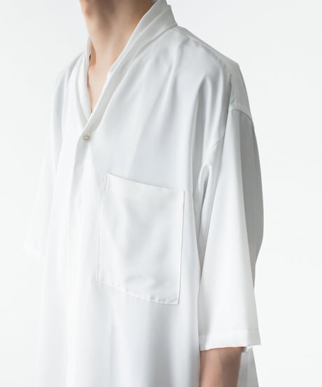 DRAPE COLLAR SHIRTS 09(WHT)