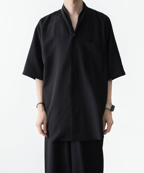 DRAPE COLLAR SHIRTS 00(BK)