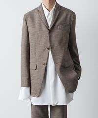 SLUB TWEED JACKET/L.BROWN