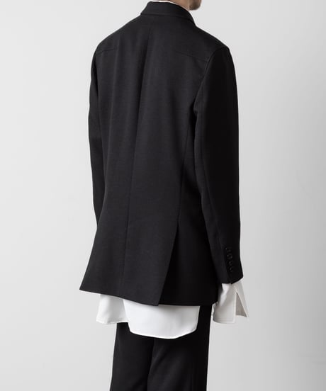 SLUB TWEED JACKET/BLACK