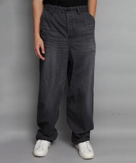 WASHED WIDE DENIM/BLACK