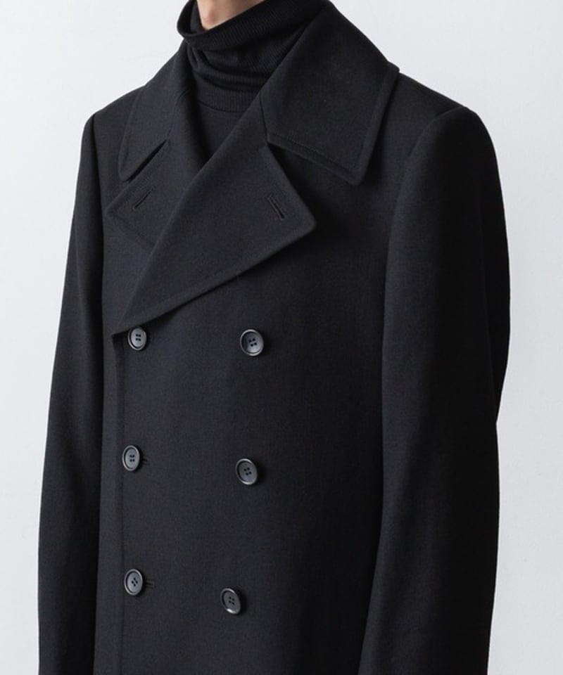 DOUBLE BREASTED COAT/BLACK | ato onlinestore