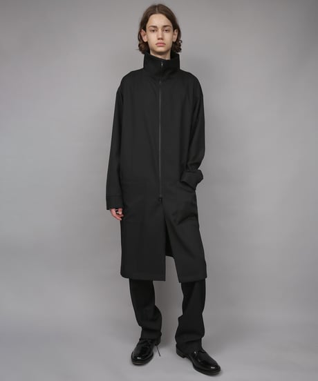RECYCLE POLYESTER STAND COLLAR COAT