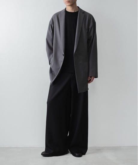 ONE BUTTON DEEP V-ZONE JACKET / GRAY
