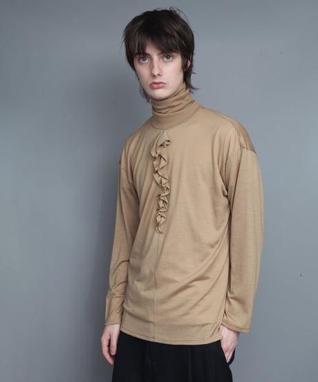 FRILL TURTLE NECK JERSEY
