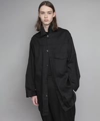 OVERSIZED LONG DENIM SHIRTS/BLACK