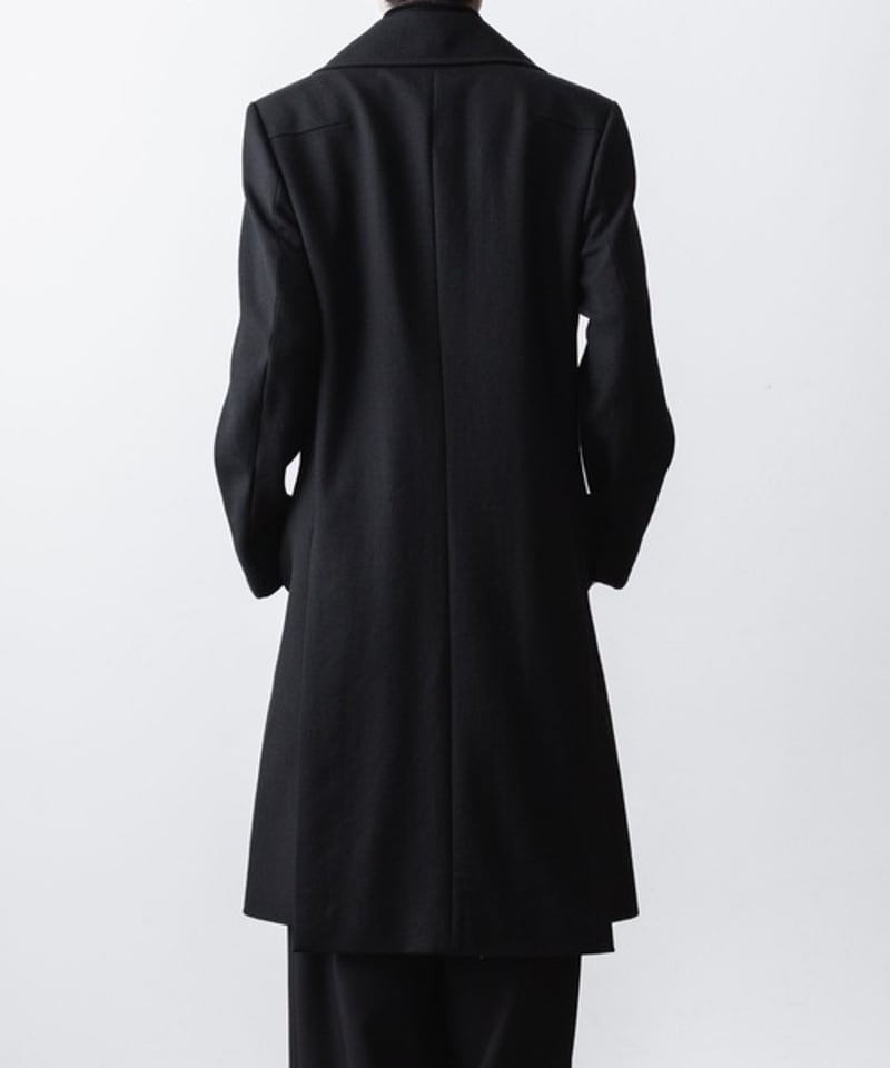 DOUBLE BREASTED COAT/BLACK | ato onlinestore