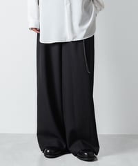 WOOL SARROUEL PANTS/NAVY | ato onlinestore