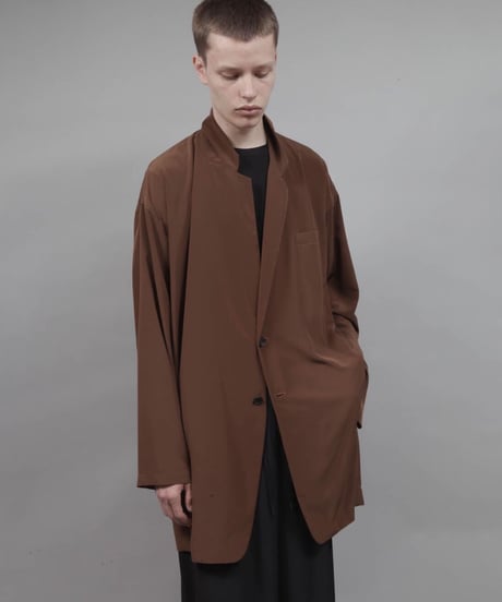 minimal shirt jacket/BROWN