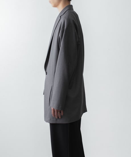 ONE BUTTON DEEP V-ZONE JACKET / GRAY