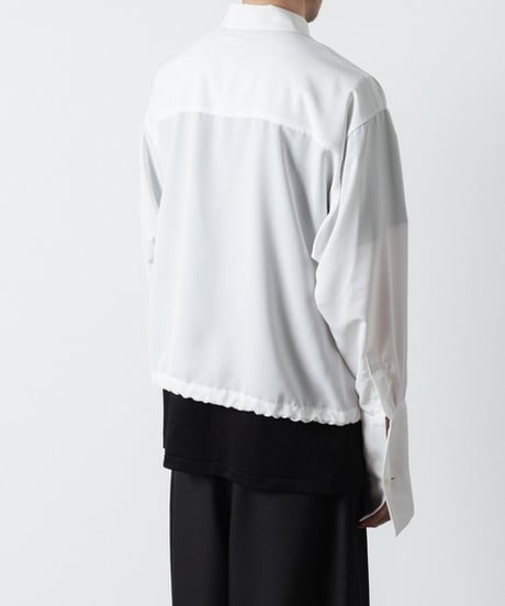 DOUBLE CUFFS ZIP SHIRT/WHITE