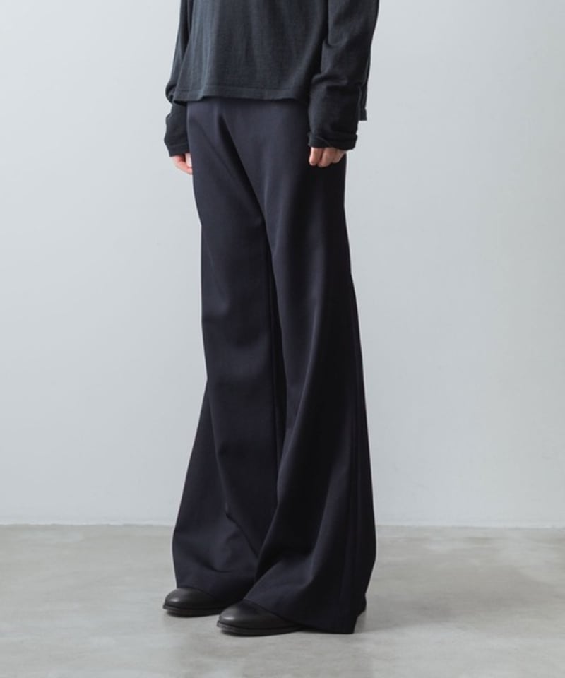 CLASSIC WOOL FLAIR PANTS/NAVY | ato AOYAMA