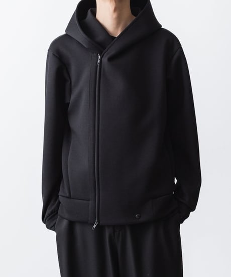 OVERSIZED AIR CUSHION ZIP HOODIE/BLACK