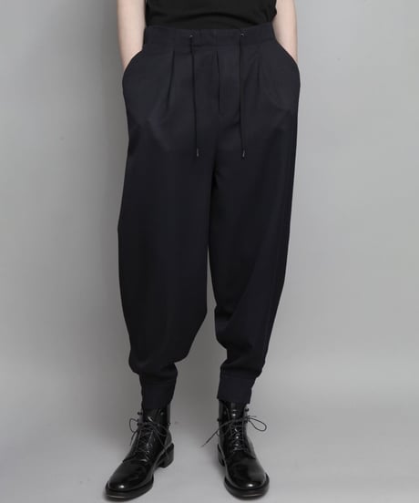 CLASSIC WOOL CUFFS PANTS/NAVY