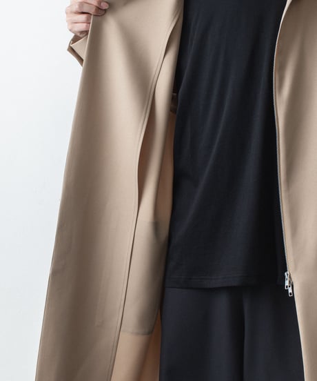 RECYCLE POLYESTER STAND COLLAR COAT