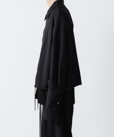 DOUBLE CUFFS ZIP SHIRT/BLACK