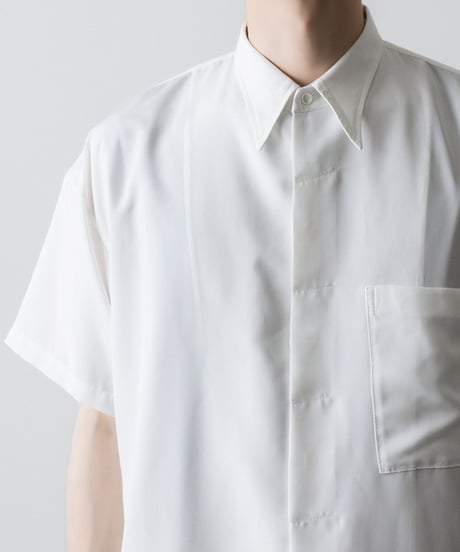 OVERSIZED DRAW CORD SHIRTS/WHITE