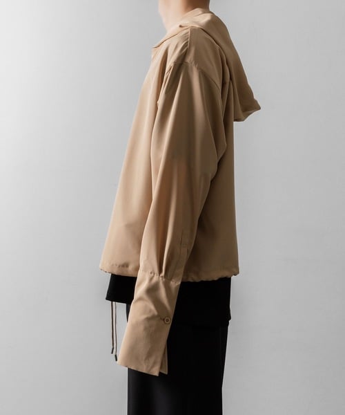 DOUBLE CUFFS HOOD ZIP SHIRT/BEIGE | ato AOYAMA
