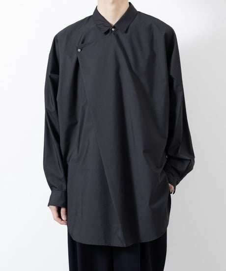 TC BROAD DRAPE SHIRT/BLACK