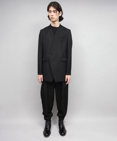 asymmetry double jacket/BLACK