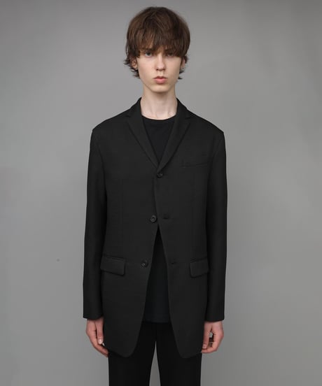 SLUB TWEED JACKET/BLACK