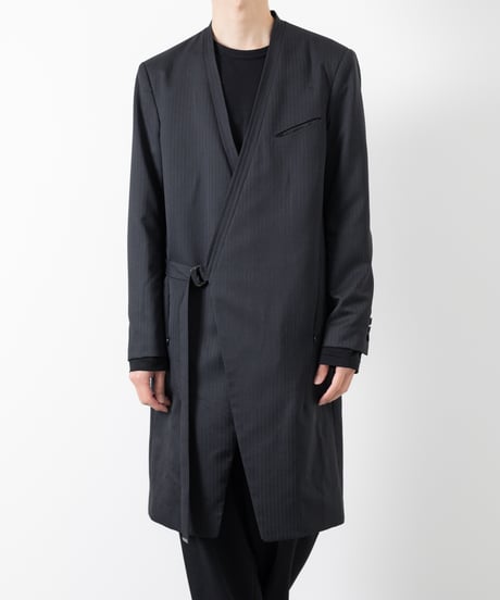 SHADOW STRIPE TYROCKEN COAT/BLACK