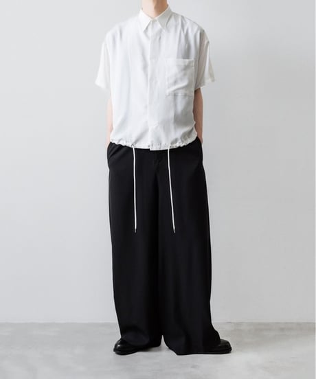 OVERSIZED DRAW CORD SHIRTS/WHITE