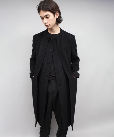 LAYERED COAT/BLACK
