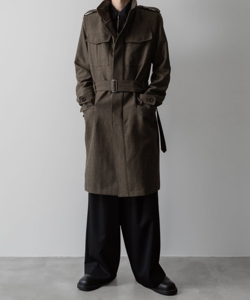 STAND COLLAR MILITARY COAT/KHAKI | ato AOYAMA STAND COLLAR MILITARY COAT/KHAKI | ato AOYAMA