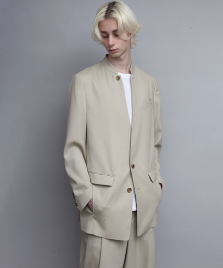 MAO COLLAR JACKET/L.BEIGE