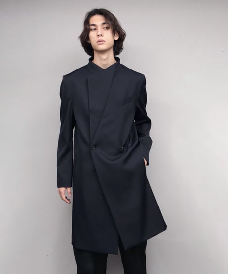 crease double short coat/NAVY