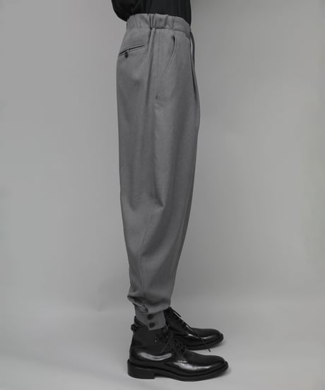 RECYCLE POLYESTER CUFFS PANTS/GRAY