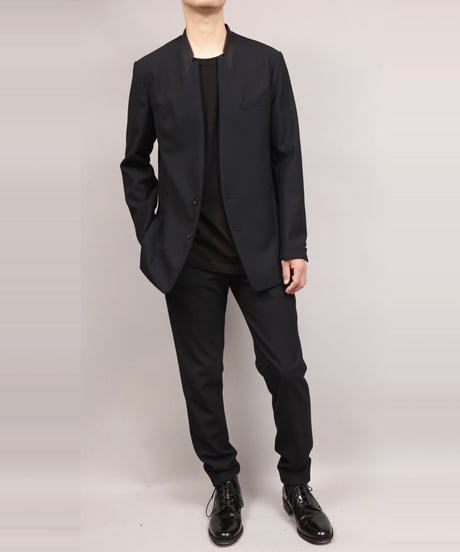 VINTAGE WOOL TAPERED PANTS/BLACK
