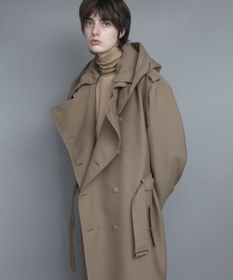MILITARY TRENCH COAT/ BROWN